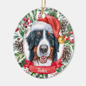 Bernese Mountain Dog Custom Christmas Ornament (Links)