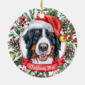 Bernese Mountain Dog Custom Christmas Ornament (Hinten)