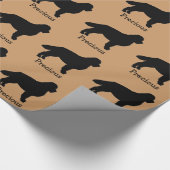 Bernese Mountain Dog Custom Wrapping Paper Geschenkpapier (Ecke)