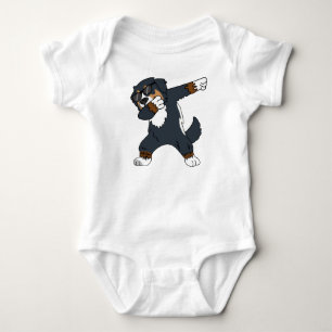 Bernese Mountain Dog Dabbing Dancing Funny Gift Baby Strampler