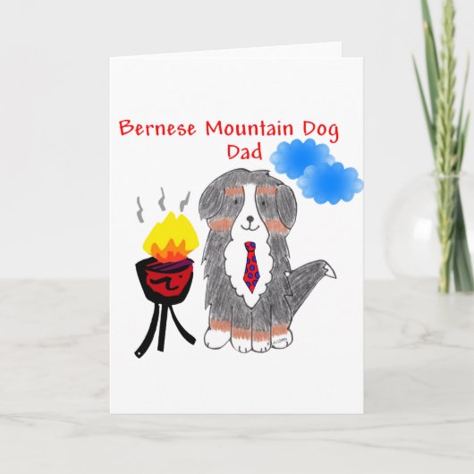 Bernese Mountain Dog Dad Card Karte (Vorderseite)