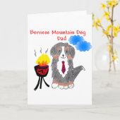 Bernese Mountain Dog Dad Card Karte (Gelbe Blume)