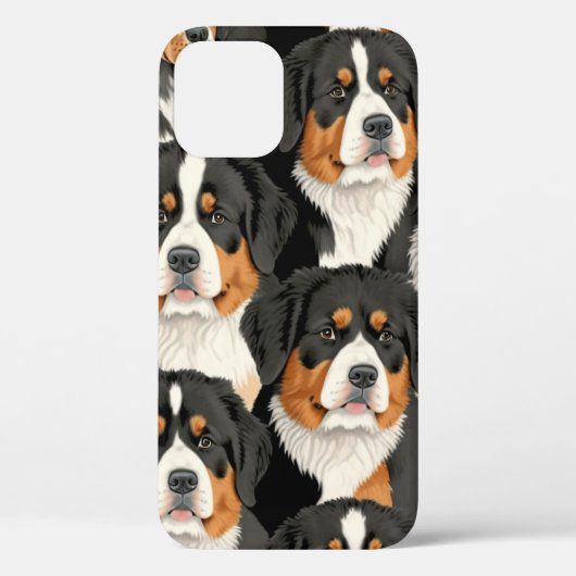 Bernese Mountain Dog Decorative Nahtloses Muster Case-Mate iPhone Hülle (Rückseite)