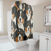 Bernese Mountain Dog Decorative Nahtloses Muster Duschvorhang (Beispiel)