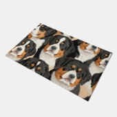 Bernese Mountain Dog Decorative Nahtloses Muster Fußmatte (Schrägansicht)