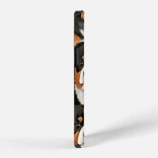 Bernese Mountain Dog Decorative Nahtloses Muster iPhone Hülle (Rechte Seite)