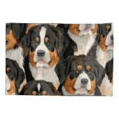 Bernese Mountain Dog Decorative Nahtloses Muster Kissenbezug (Rückseite)