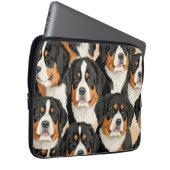 Bernese Mountain Dog Decorative Nahtloses Muster Laptopschutzhülle (Vorne Rechts)