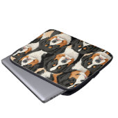 Bernese Mountain Dog Decorative Nahtloses Muster Laptopschutzhülle (Vorne Knopf)