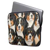 Bernese Mountain Dog Decorative Nahtloses Muster Laptopschutzhülle (Vorderseite Links)
