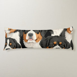 Bernese Mountain Dog Decorative Nahtloses Muster Seitenschläferkissen