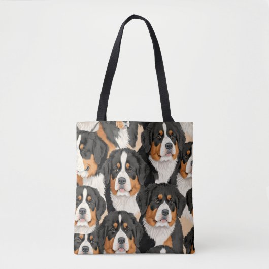 Bernese Mountain Dog Decorative Nahtloses Muster Tasche (Vorderseite)