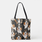 Bernese Mountain Dog Decorative Nahtloses Muster Tasche (Rückseite)
