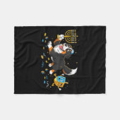 Bernese Mountain Dog Dreidel Menorah Hanukkah Wome Fleecedecke (Vorderseite (Horizontal))