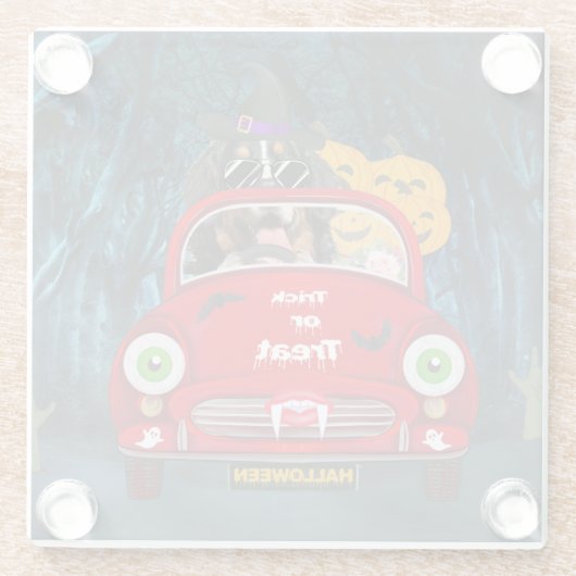 Bernese Mountain Dog Driving Car Beängstigend Hall Glasuntersetzer (Rückseite)