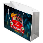 Bernese Mountain Dog Driving Car Beängstigend Hall Große Geschenktüte (Rückseite Schrägansicht)