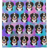 Bernese Mountain Dog Duschvorhang (Vorderseite)