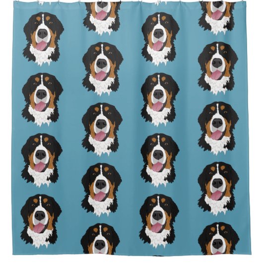 Bernese Mountain Dog Duschvorhang (Vorderseite)