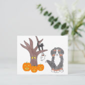 Bernese Mountain Dog Fall Postkarte (Stehend Vorderseite)