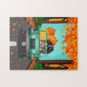 Bernese Mountain Dog Fall Pumpkin Puzzle (Horizontal)