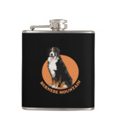 Bernese Mountain Dog Flachmann (Vorderseite)