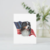 Bernese Mountain Dog Flag Postkarte (Stehend Vorderseite)