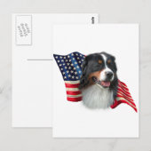 Bernese Mountain Dog Flag Postkarte (Vorne/Hinten)
