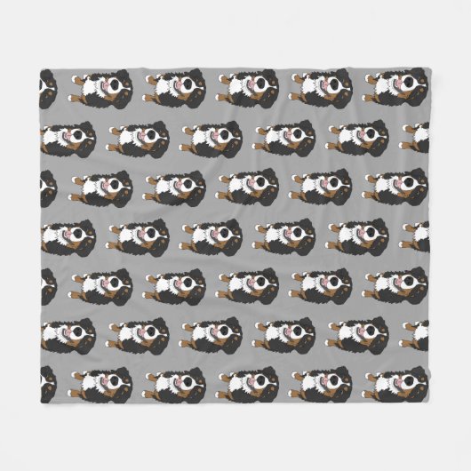 Bernese Mountain Dog Fleecedecke (Vorderseite (Horizontal))