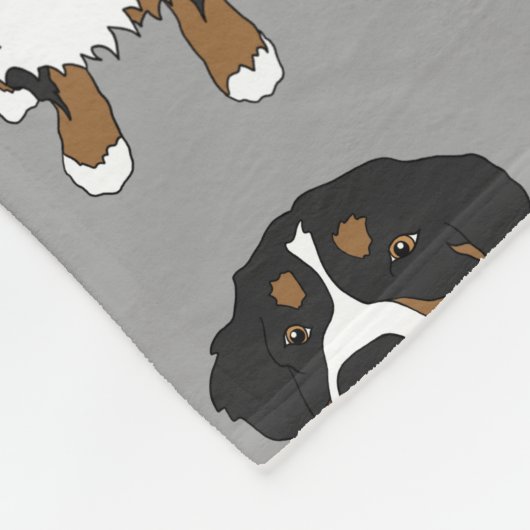 Bernese Mountain Dog Fleecedecke (Ecke)