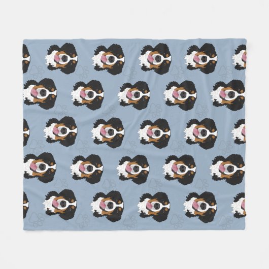 Bernese Mountain Dog Fleecedecke (Vorderseite (Horizontal))