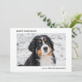 Bernese Mountain Dog Foto Minimal Weihnachten (Stehend Vorderseite)