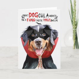 Bernese Mountain Dog Funny Count DOGcula Halloween Feiertagskarte