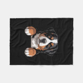 Bernese Mountain Dog Funny Peeking Cket Berner Pup Fleecedecke (Vorderseite (Horizontal))