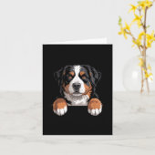 Bernese Mountain Dog Funny Peeking Cket Berner Pup Karte (Gelbe Blume)