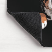 Bernese Mountain Dog Funny Peeking Cket Berner Pup Mousepad (Ecke)