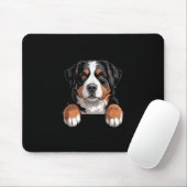 Bernese Mountain Dog Funny Peeking Cket Berner Pup Mousepad (Mit Mouse)
