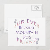 Bernese Mountain Dog Furever Postkarte (Vorne/Hinten)