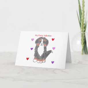 Bernese Mountain Dog Furry Valentine Feiertagskarte