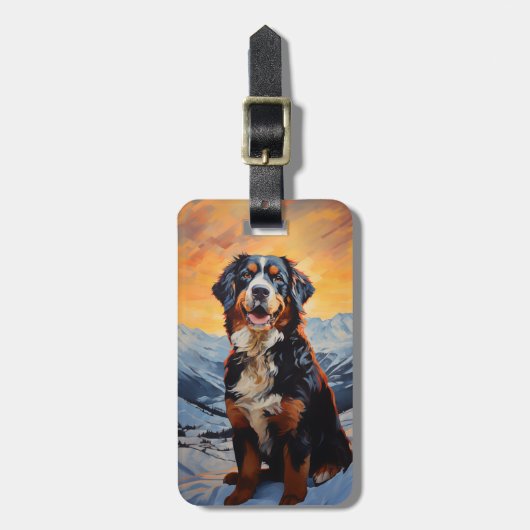 Bernese Mountain Dog Gepäckanhänger (Vorderseite vertikal)