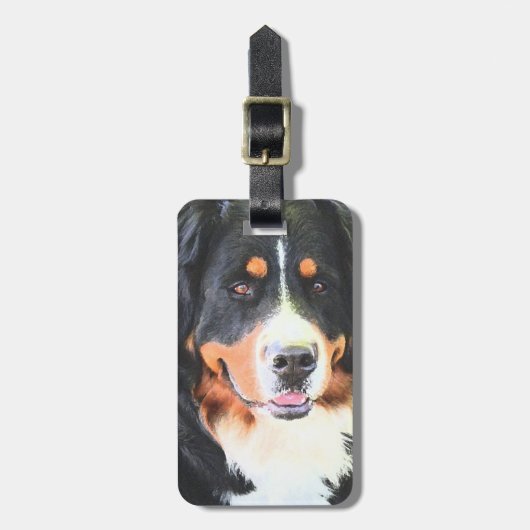 Bernese Mountain Dog Gepäckanhänger (Vorderseite vertikal)