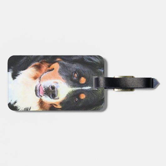 Bernese Mountain Dog Gepäckanhänger (Rückseite horizontal)
