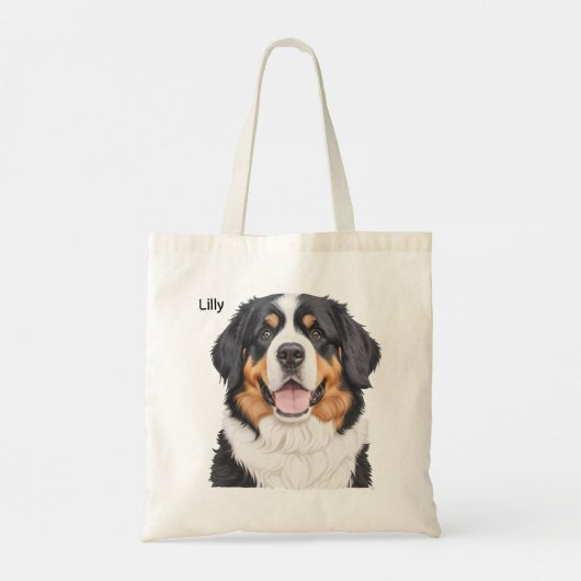 Bernese Mountain Dog Geschenk für Berner Sennenhon Tragetasche (Rückseite)
