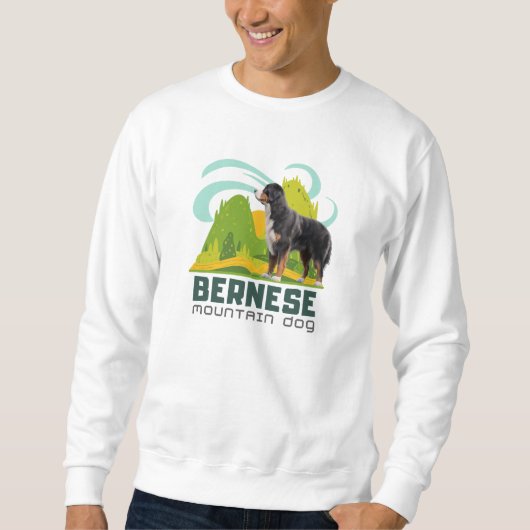 Bernese Mountain Dog Geschenk Retro Dog Liebhaber Sweatshirt (Vorderseite)