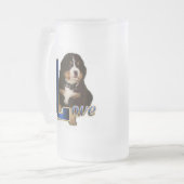 Bernese Mountain Dog Geschenke Mattglas Bierglas (Vorderseite Links)