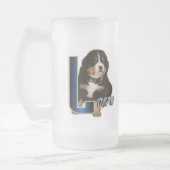 Bernese Mountain Dog Geschenke Mattglas Bierglas (Links)