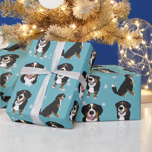 Bernese Mountain Dog Geschenkpapier (Feiertage)