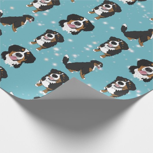 Bernese Mountain Dog Geschenkpapier (Ecke)