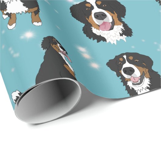 Bernese Mountain Dog Geschenkpapier (Rolleneckpunkt)