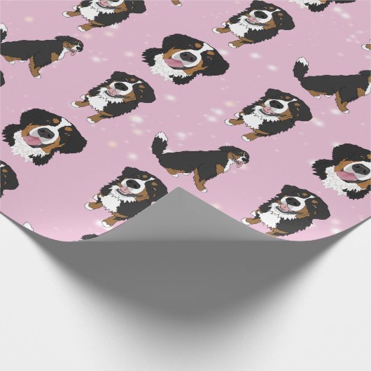 Bernese Mountain Dog Geschenkpapier (Ecke)