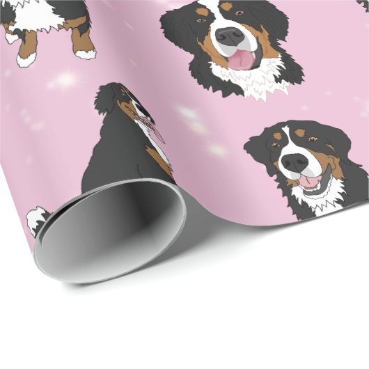 Bernese Mountain Dog Geschenkpapier (Rolleneckpunkt)